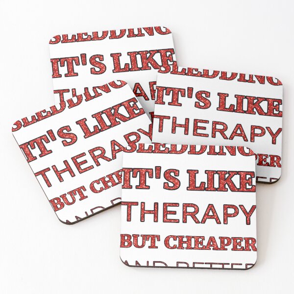 Item preview, Sledding It'S Like Therapy But Cheaper And Better Red Rhinestone designed and sold by TheIconSmith.