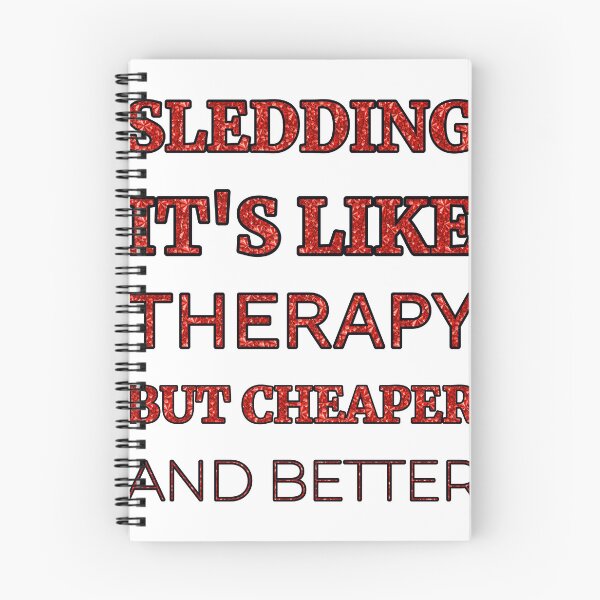 Item preview, Sledding It'S Like Therapy But Cheaper And Better Red Rhinestone designed and sold by TheIconSmith.
