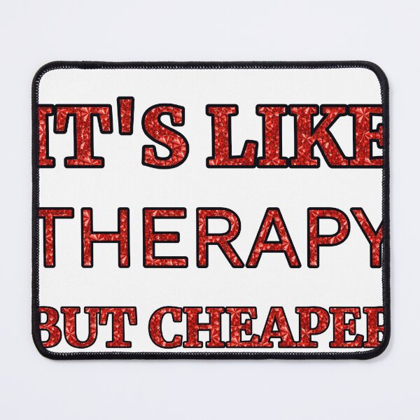 Item preview, Sledding It'S Like Therapy But Cheaper And Better Red Rhinestone designed and sold by TheIconSmith.