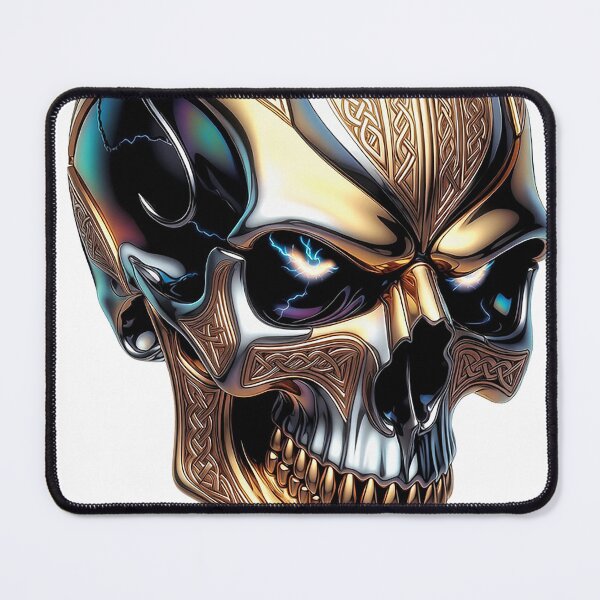 Item preview, Gold Metal Viking Skull designed and sold by Bluesax.