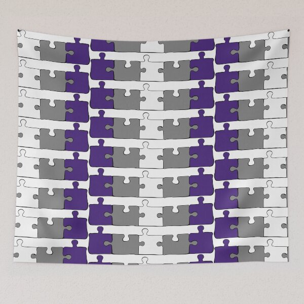 Item preview, Greysexual Puzzle Pieces Pride Flag designed and sold by HarveyHandcraftsandDesigns.