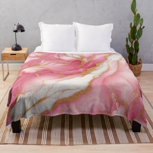 Item preview, Pink Gold Marble Stone Pattern Feminine Luxury Aesthetic designed and sold by WildStroke.