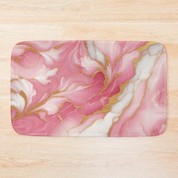 Item preview, Pink Gold Marble Stone Pattern Feminine Luxury Aesthetic designed and sold by WildStroke.