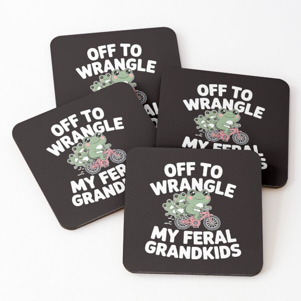 Item preview, Off to Wrangle My Feral Grandkids Retro Frog Meme Grandma Gift designed and sold by Redgiant87x.