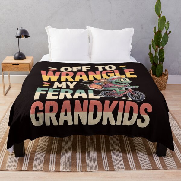 Item preview, Off to Wrangle My Feral Grandkids Funny Grandpa Frog Bicycle designed and sold by Redgiant87x.