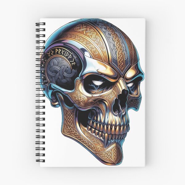 Item preview, Gold & Chrome Viking Skull designed and sold by Bluesax.
