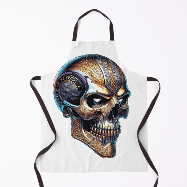 Item preview, Gold & Chrome Viking Skull designed and sold by Bluesax.