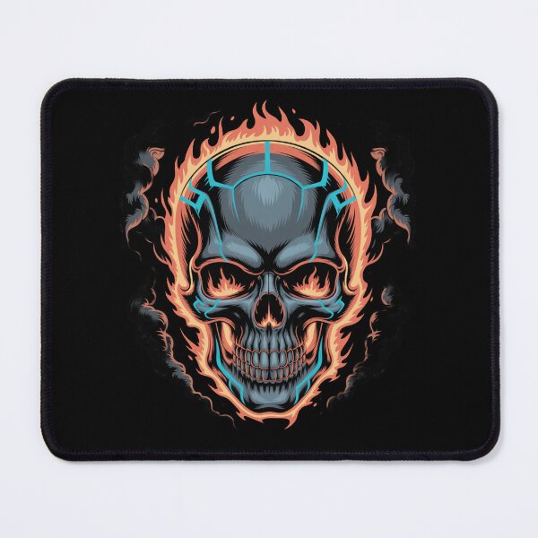 Item preview, Flame Skull Futuristic Fire Skeleton Graphic Tee designed and sold by Art Bloom Studio.