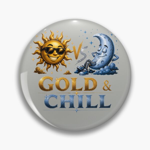 Item preview, Gold & Chill – Sun and Moon Contrast Graphic Shirt designed and sold by Aimetoi.