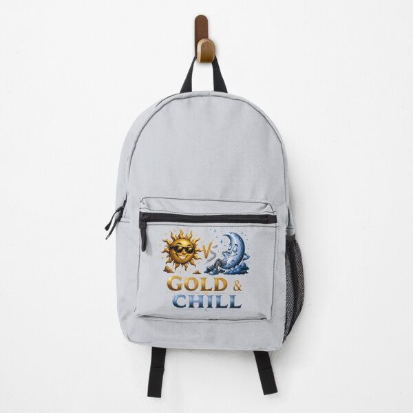 Item preview, Gold & Chill – Sun and Moon Contrast Graphic Shirt designed and sold by Aimetoi.