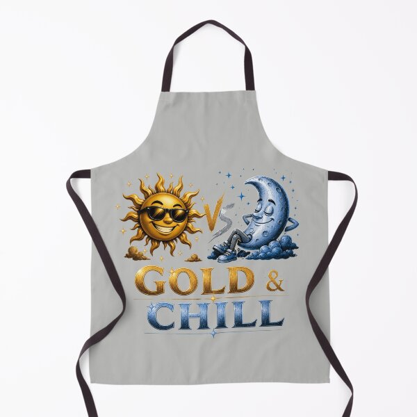 Item preview, Gold & Chill – Sun and Moon Contrast Graphic Shirt designed and sold by Aimetoi.