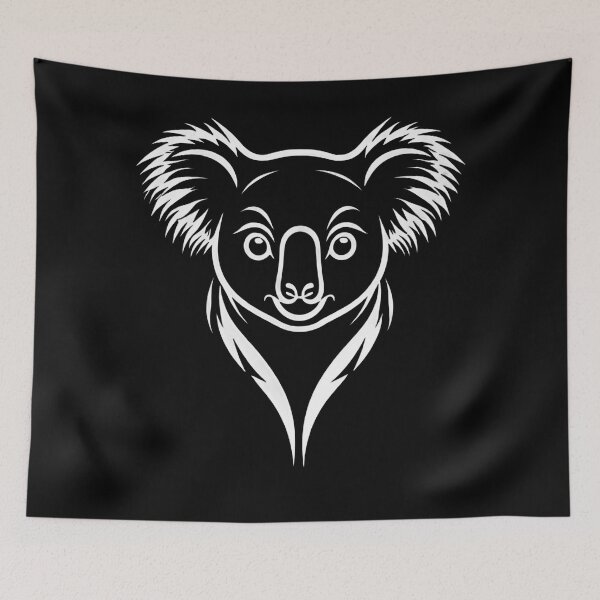 Item preview, Minimalist Koala Head Line Art Australian Wildlife designed and sold by UrbanPrts.