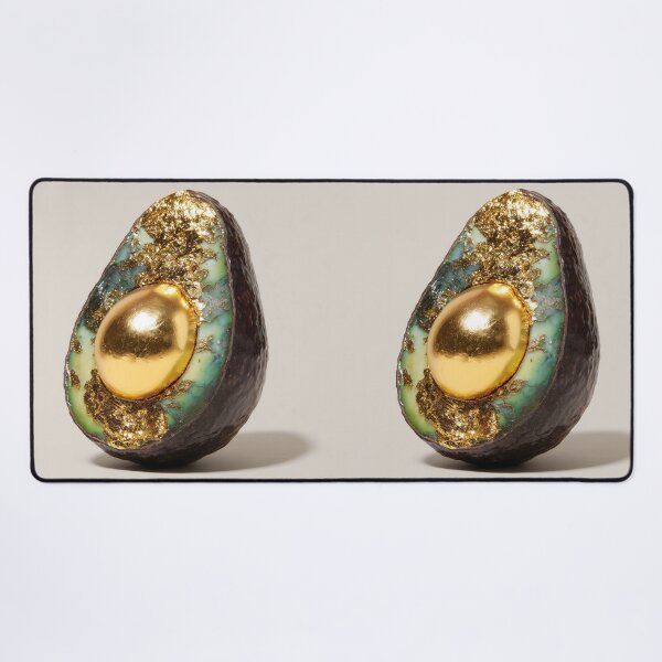 Item preview, Golden Avocado Art – Luxury Fruit Illustration with Gold Pit, Minimal Food Design 2 designed and sold by WordPlayStudio.