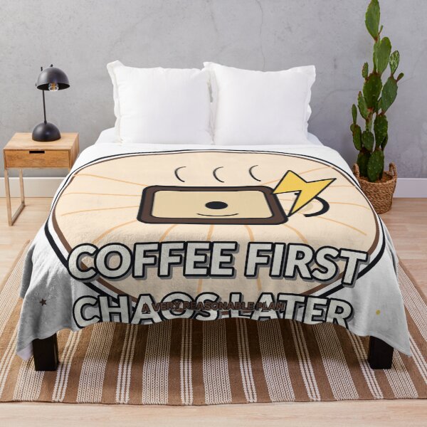 Item preview, Coffee First Chaos Later Funny Coffee Design designed and sold by Cozy Oddities Studio.