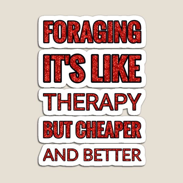 Item preview, Foraging It'S Like Therapy But Cheaper And Better Red Rhinestone designed and sold by TheIconSmith.