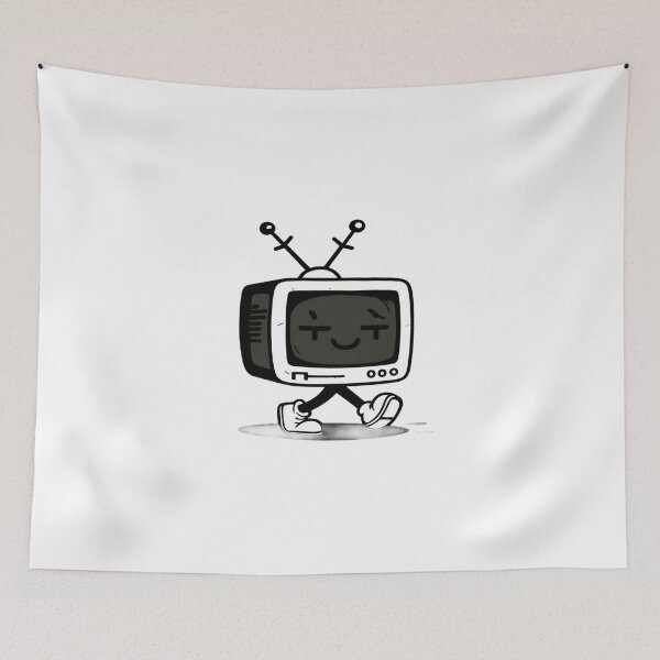 Item preview, Retro TV Walking Cartoon | Vintage Television Character Design for Nostalgic Fun & Playful Vibes designed and sold by Bright Nest Studio.