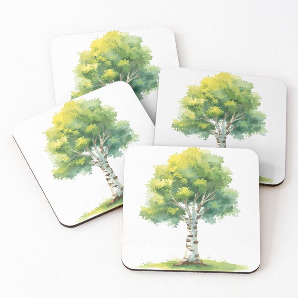Item preview, Birch tree watercolor designed and sold by uunaa.