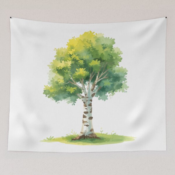 Item preview, Birch tree watercolor designed and sold by uunaa.