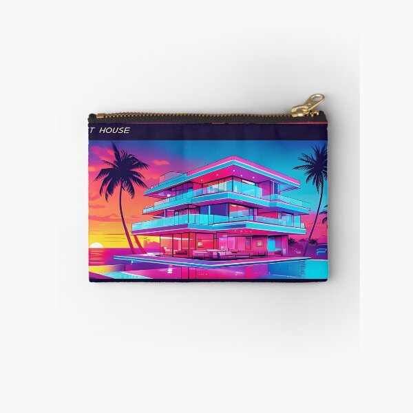 Item preview, PRO PLAYER VILLA - Neon Synthwave Gaming Art designed and sold by Modern Nest Art.