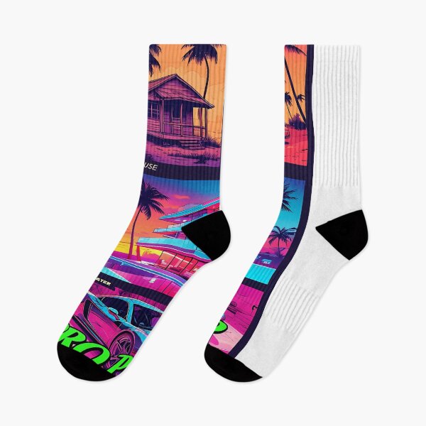 Item preview, PRO PLAYER VILLA - Neon Synthwave Gaming Art designed and sold by Modern Nest Art.