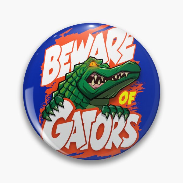Item preview, Beware of Gators - Fierce Orange and Blue Mascot Illustration designed and sold by Canache.