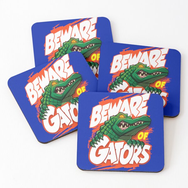 Item preview, Beware of Gators - Fierce Orange and Blue Mascot Illustration designed and sold by Canache.