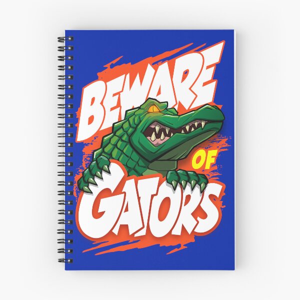 Item preview, Beware of Gators - Fierce Orange and Blue Mascot Illustration designed and sold by Canache.