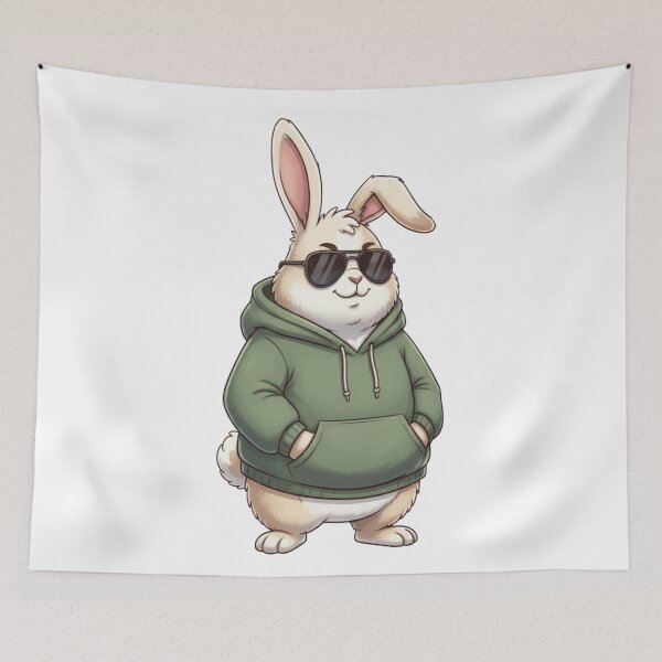 Item preview, Funny Rabbit Meme Humor Collection - Cool Bunny With Sunglasses Funny Rabbit Meme Art designed and sold by MiraLumeStudio.