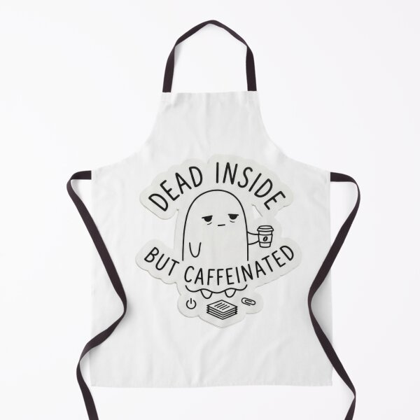Item preview, Dead Inside But Caffeinated Funny Ghost Coffee Lover Sticker designed and sold by JeevanStickers.