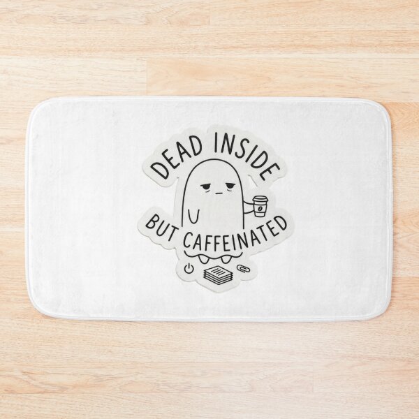 Item preview, Dead Inside But Caffeinated Funny Ghost Coffee Lover Sticker designed and sold by JeevanStickers.