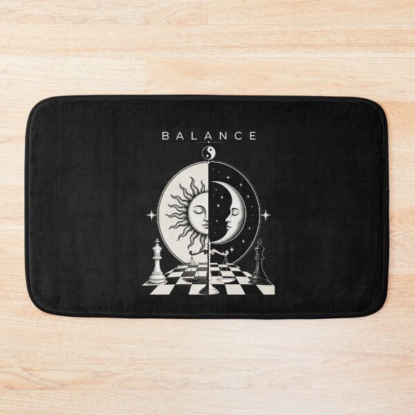 Item preview, Balance Black and White – Yin Yang Sun Moon Scale Design designed and sold by Aimetoi.