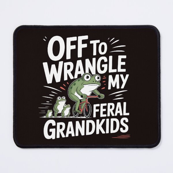 Item preview, Off to Wrangle My Feral Grandkids Frog Meme Grandparent Humor Design designed and sold by Redgiant87x.