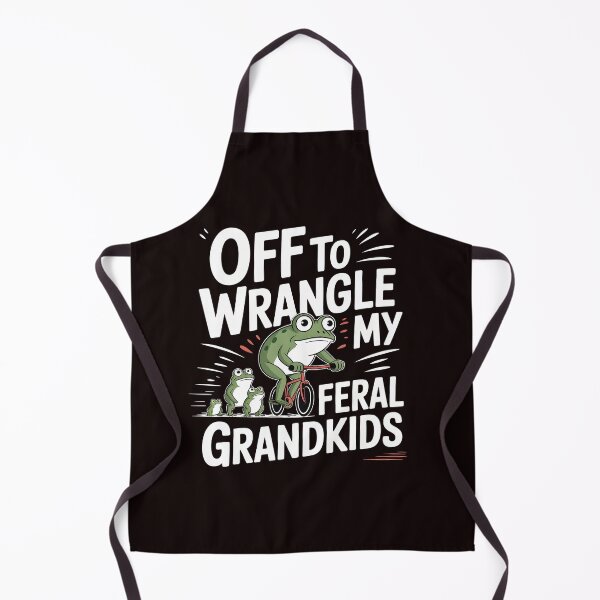 Item preview, Off to Wrangle My Feral Grandkids Frog Meme Grandparent Humor Design designed and sold by Redgiant87x.