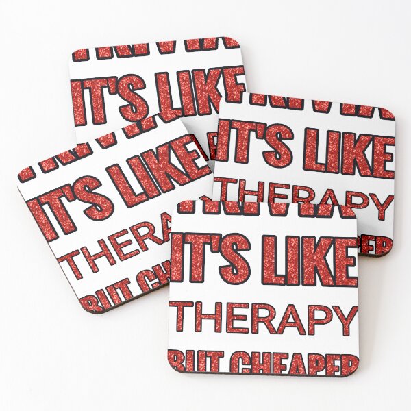 Item preview, Trivia It'S Like Therapy But Cheaper And Better Red Rhinestone designed and sold by TheIconSmith.
