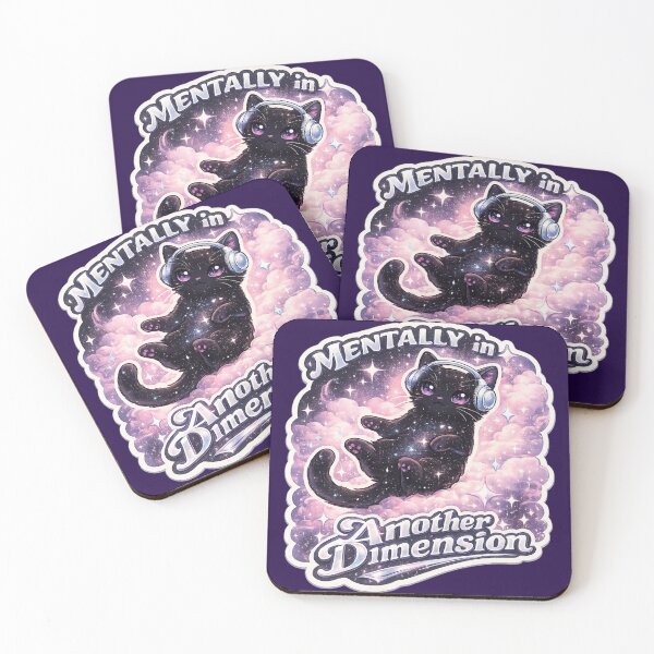 Item preview, Mentally in Another Dimension Cosmic Cat Sticker designed and sold by irfanshikh.