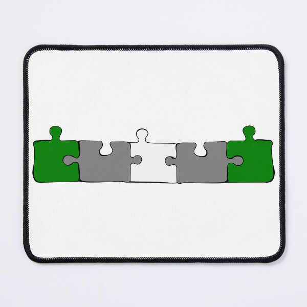 Item preview, Greyromantic Puzzle Pieces Pride Flag designed and sold by HarveyHandcraftsandDesigns.
