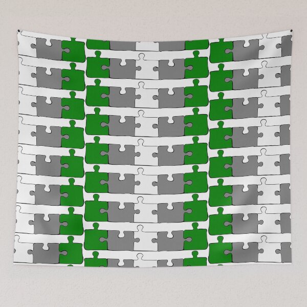 Item preview, Greyromantic Puzzle Pieces Pride Flag designed and sold by HarveyHandcraftsandDesigns.