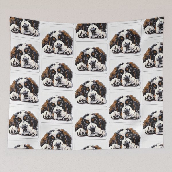 Item preview, Realistic  Saint Bernard Dog Sticker | Gentle Giant Rescue Breed Portrait | Dog Lover Gift 003 designed and sold by TheTodayTribe.