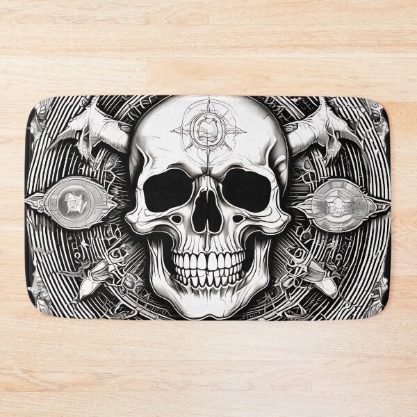 Item preview, Occult Skull Sigil Engraving, Dark Fantasy Esoteric Alchemy Circle designed and sold by DarkOriginArts.