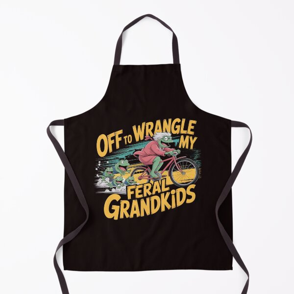 Item preview, Off to Wrangle My Feral Grandkids Meme Frog Grandpa Grandma Gift Idea designed and sold by Redgiant87x.