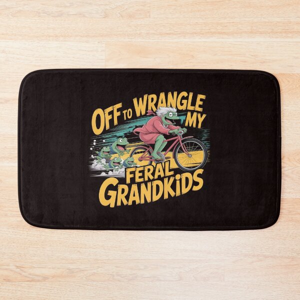 Item preview, Off to Wrangle My Feral Grandkids Meme Frog Grandpa Grandma Gift Idea designed and sold by Redgiant87x.