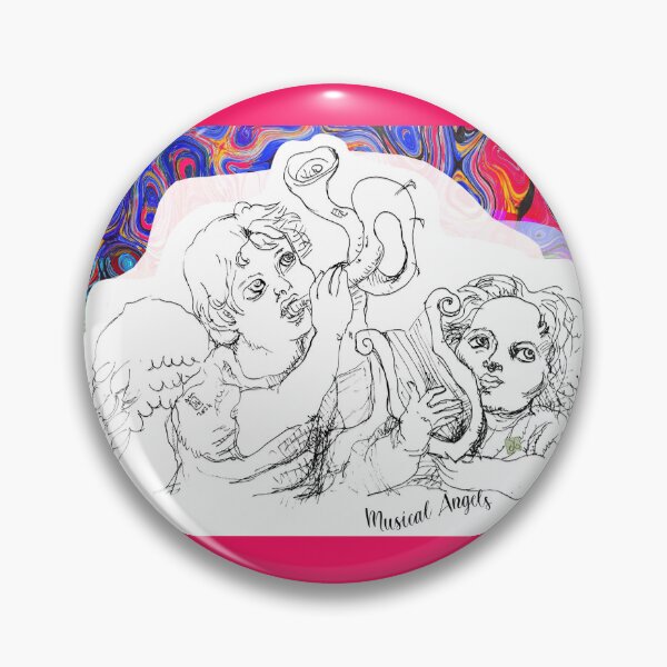 Item preview, Musical Angels (Original Ink Drawing by ACCI) designed and sold by VanyssaGraphics.