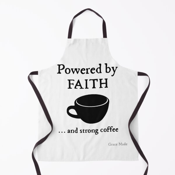 Item preview, Powered by Faith... and Strong Coffee designed and sold by GraceMadeArt.