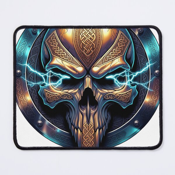 Item preview, Viking Skull Gold Shield designed and sold by Bluesax.