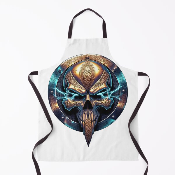 Item preview, Viking Skull Gold Shield designed and sold by Bluesax.