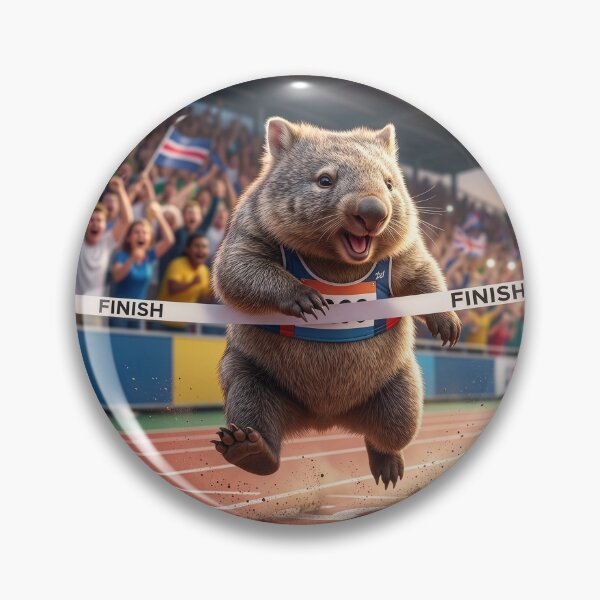 Item preview, Happy Wombat Crosses the Finish Line designed and sold by Tridentulus.