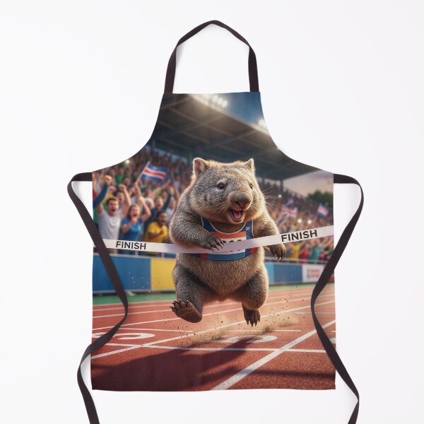 Item preview, Happy Wombat Crosses the Finish Line designed and sold by Tridentulus.