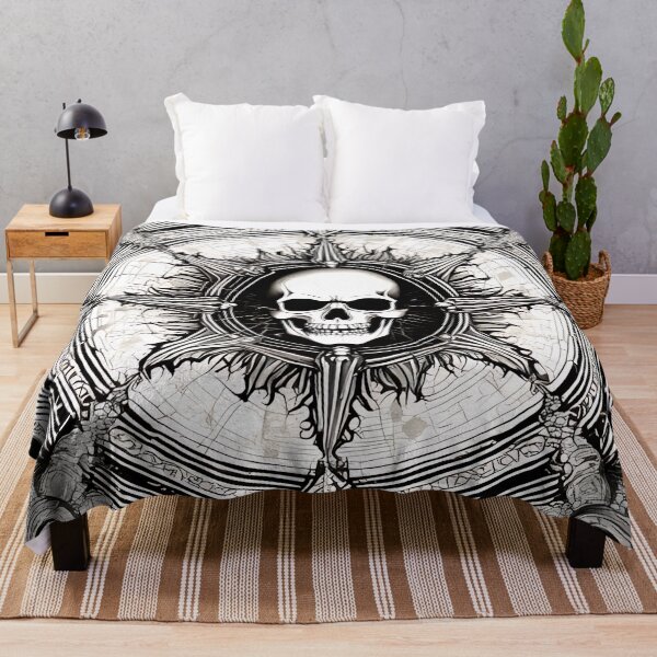 Item preview, Occult Skull Chaos Wheel Engraving, Dark Fantasy Gothic Compass designed and sold by DarkOriginArts.