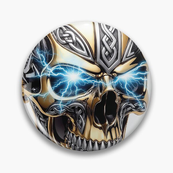 Item preview, Gold & Silver Viking Skull designed and sold by Bluesax.
