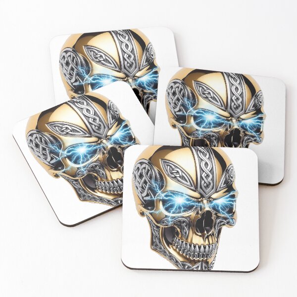 Item preview, Gold & Silver Viking Skull designed and sold by Bluesax.